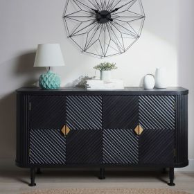 Accent Storage Cabinet, Modern Accent Buffet Cabinet with Adjustable Shelves, Freestanding Sideboard with Four Doors
