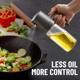 Oil Sprayer Kitchen Gadget for Cooking High Borosilicate Glass Oil Sprayer Mister, 250ml Olive Oil Spray Bottle for AirFryer, Salad, BBQ