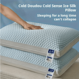 Cooling Breathable Tofu Pillows, 1pack (Option: Deep Blue)