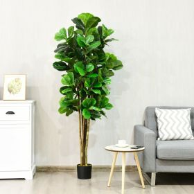 6-Feet Artificial Indoor-Outdoor Home Decorative Planter (Color: Green)