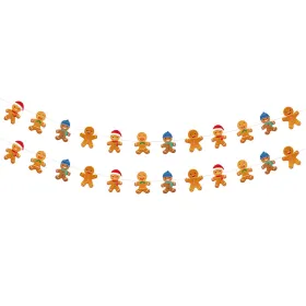 24PCS Christmas Banner Paper Christmas Sign Garland Gingerbread Man Snowman Hanging Christmas Bunting Garland For Christmas Party Decorations Xma (Option: Gingerbread Man)
