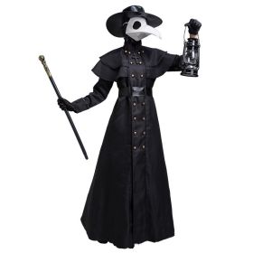 Halloween Medieval Steam Punk Plague Doctor Costume Beak Crow Long Mouth Mask (Option: Style 1-S)