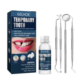 Denture Decorative Teether Set, Halloween Vampire Makeup Dress Up Fake Tooth Glue Teeth Props (Option: 3Pcs)