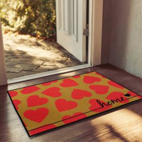 1 PC Heart Pattem Valentine's Day Non-Slip DoormatPerfect For Bedroom, Living Room,Bathroom, And Kitchen Entrances, ldeal As A Gift (Color: Valentine's heart, size: 19.69in*31.5in/50cm*80cm)