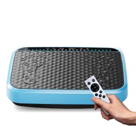 Vibration Plate Exercise Machine, Whole Body Fitness Platform For Lymphatic Drainage, Vibrating Shaker Board With 120 Speed Levels, Weight Loss A (Color: Blue)